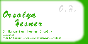 orsolya hesner business card